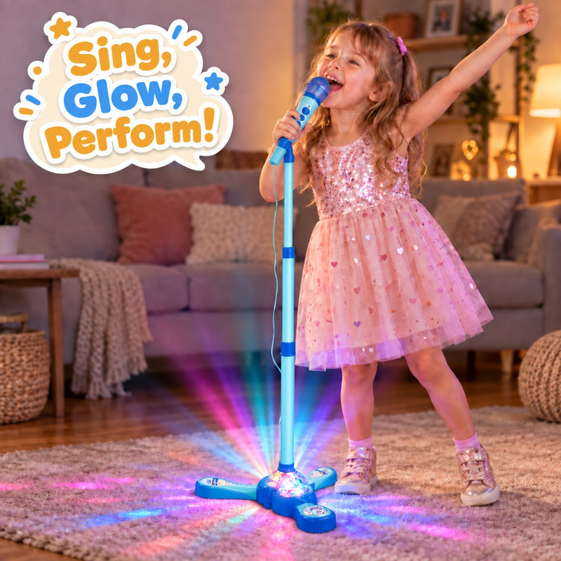 Complete Karaoke Microphone Set with LED Stand