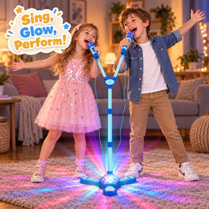 Complete Karaoke Microphone Set with LED Stand