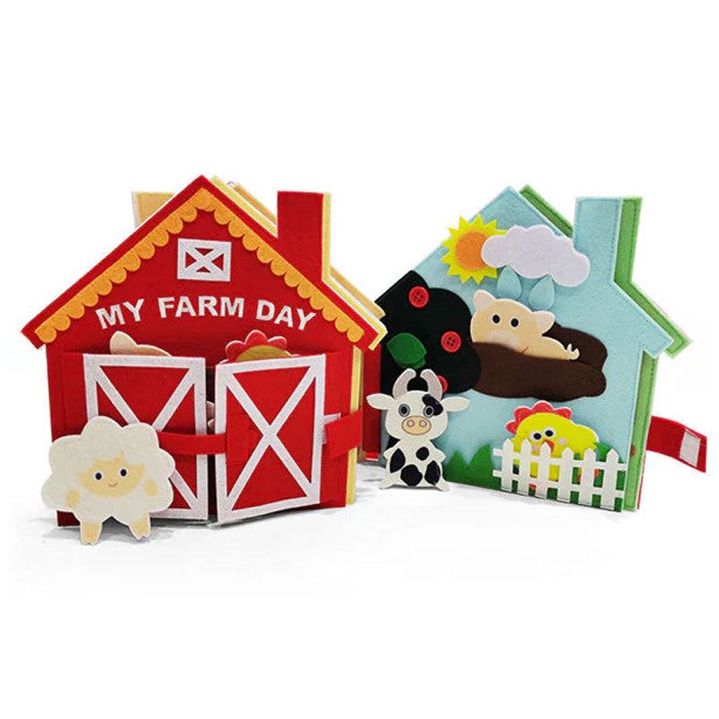 Kids Montessori Farm Day Book with interactive farm activities for early learning and skill development