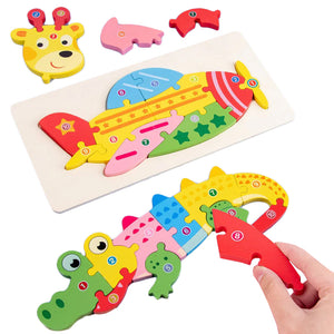 Montessori 3D Animal Shaped Puzzle (Set of 3)