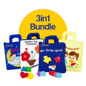 Quiet Books Interactive Learning Bundle (3-Piece Set)