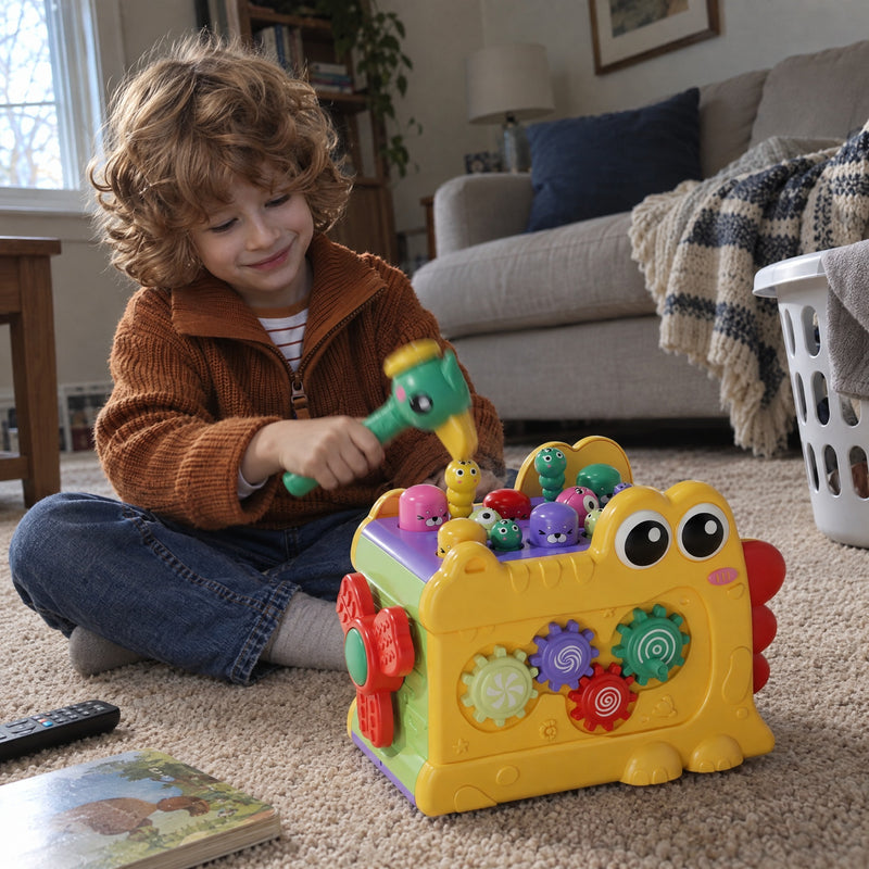 Whack-a-Mole Activity Cube with Xylophone