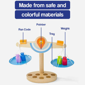 Wooden Educational Math Balance Scale Toy