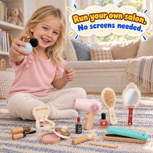 Wooden Pretend Play Makeup Set – for kids ages 3+