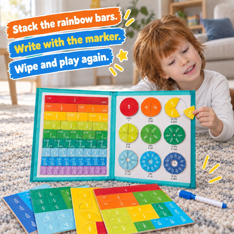 Magnetic Fraction Learning Book – gift idea for kids and grandchildren