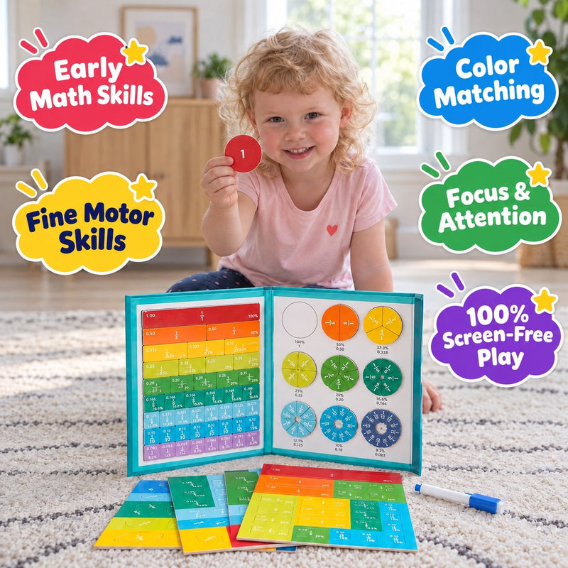 Magnetic Fraction Learning Book – STEM learning toy