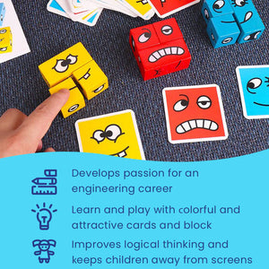 Expression Puzzle Building Blocks Game