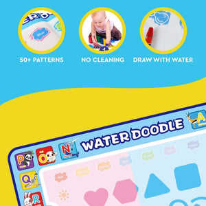 Kids Zero Mess Doodle Magic Water Drawing Mat With Pen And Brush