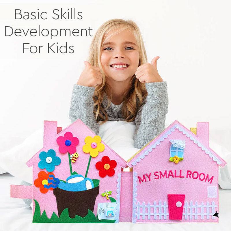 My Small Room Montessori interactive multi-activity educational quiet book for kids
