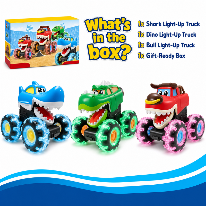 Motion-Activated Monster Truck Toy Set (view 5)