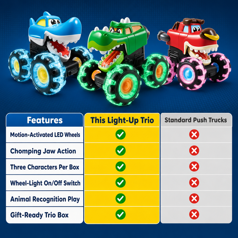 Motion-Activated Monster Truck Toy Set (view 7)