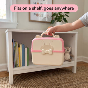 Little Doctor Play Kit with Hippo Carry Case in pink – pretend play set