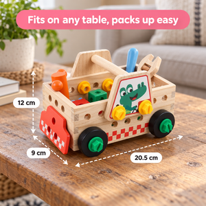 Wooden Take-Apart Tool Truck – Montessori-inspired toy