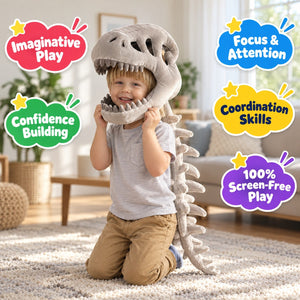 Wearable Plush Dinosaur Skeleton Costume – gift idea for kids and grandchildren