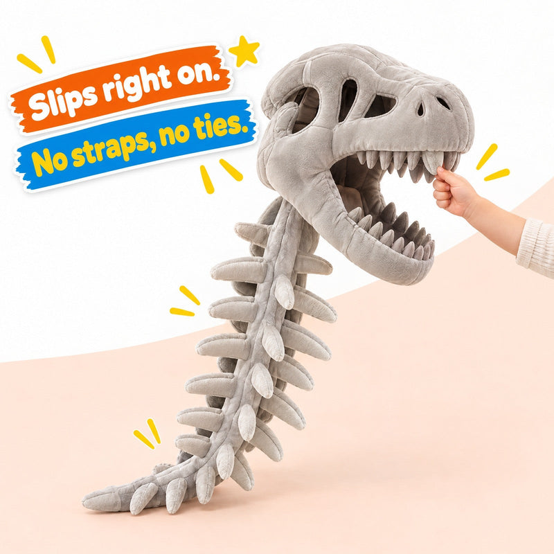 Wearable Plush Dinosaur Skeleton Costume – view 4