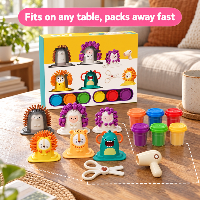 Animal Barber Clay Play Set – DIY craft activity