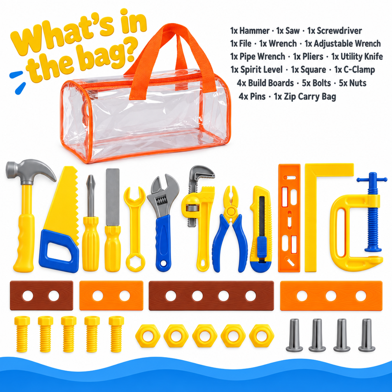 Kids Pretend Play Tool Set with Carry Bag (view 6)