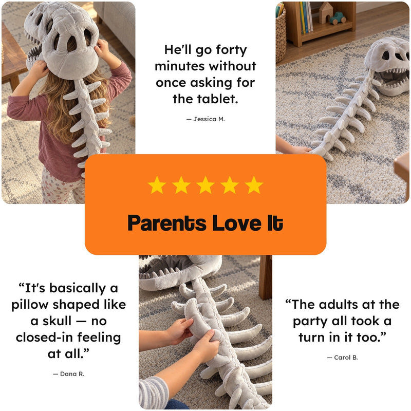 Wearable Plush Dinosaur Skeleton Costume – view 7