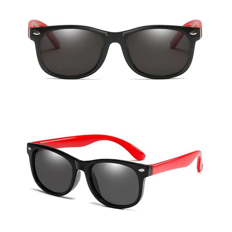 Kids polarized sunglasses with flexible, unbreakable rubber frame and full UV protection designed for children's comfort and safety