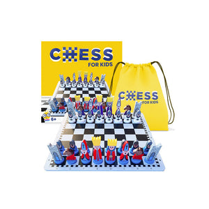 Educational Wooden Cartoon Chess Set